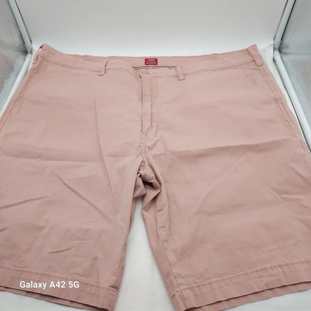 Levis XX Chino Standard Taper Shorts Mens 42 Pink Stretch Cotton 85229-0058